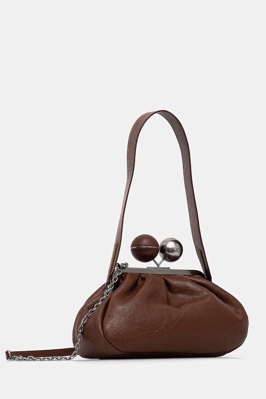 Кожена чанта Weekend Max Mara LECITO 2525516075600 кафяв AW25