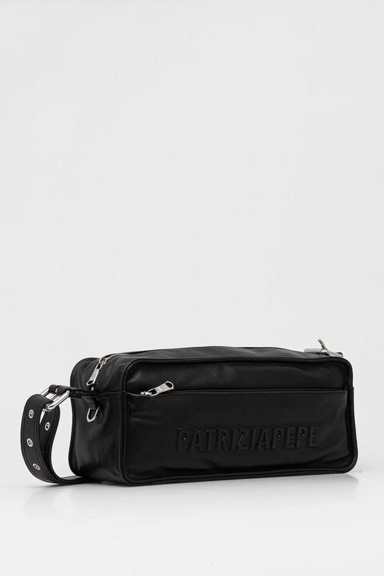 Kožená kabelka Patrizia Pepe 2B0148.L113 čierna AW25