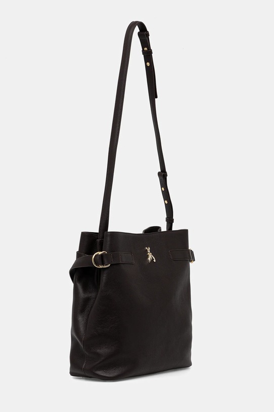 Patrizia Pepe geantă de piele 2B0150.L162 maro AW25
