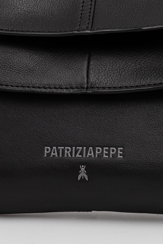 Kožené psaníčko Patrizia Pepe černá 2B0152.L162