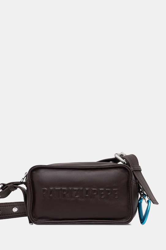 Patrizia Pepe borsa a mano in pelle pelle fiore marrone 2B0153.L113