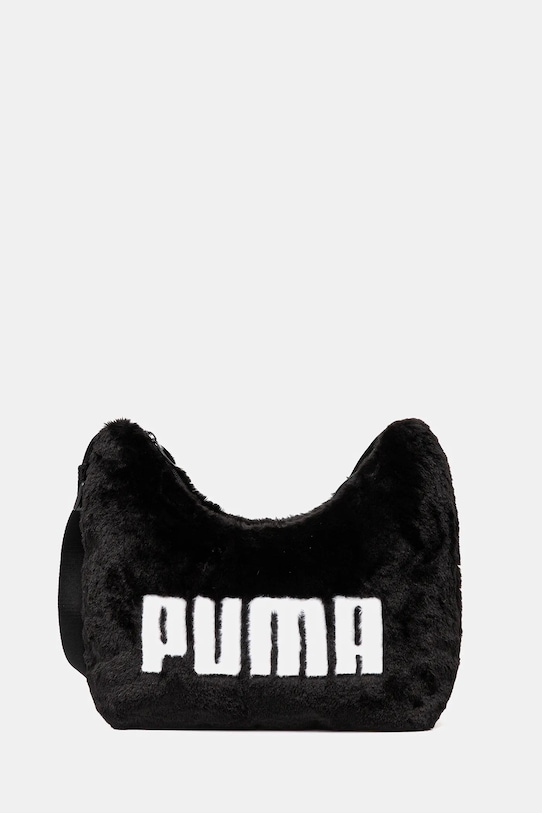 Puma geantă Up Faux Fur incape in A4 negru 91869