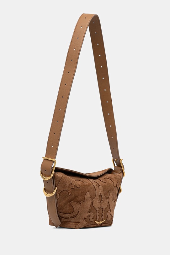 Τσάντα σουέτ ZADIG&VOLTAIRE BABY JANE WESTERN SUEDE LWBA03926 καφέ AW25