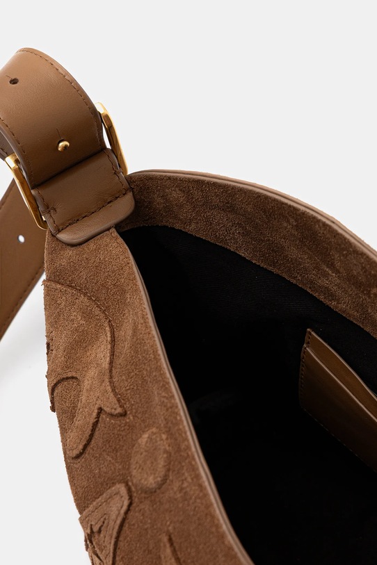 Τσάντα σουέτ ZADIG&VOLTAIRE BABY JANE WESTERN SUEDE LWBA03926 καφέ