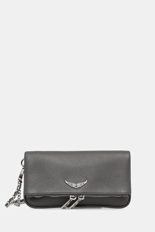 ZADIG&VOLTAIRE torebka skórzana skóra licowa szary LWBA03975
