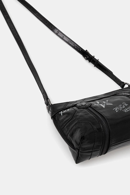Accesorii ZADIG&VOLTAIRE poșetă de piele LWBA03951 negru