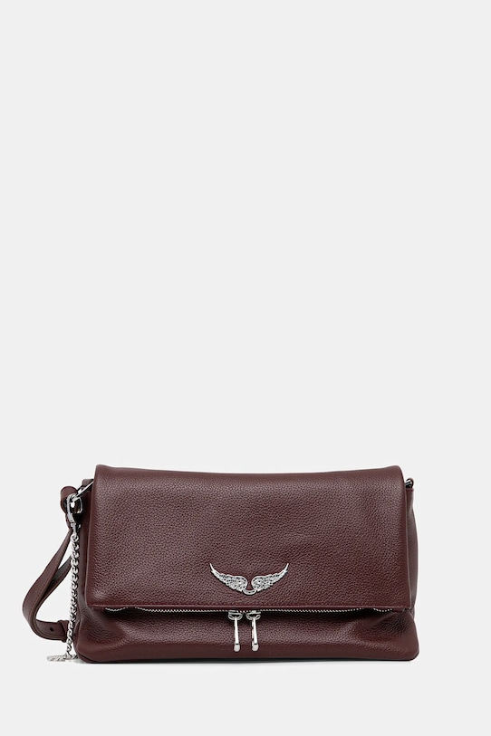 ZADIG&VOLTAIRE poșetă de piele uni burgundia LWBA04125