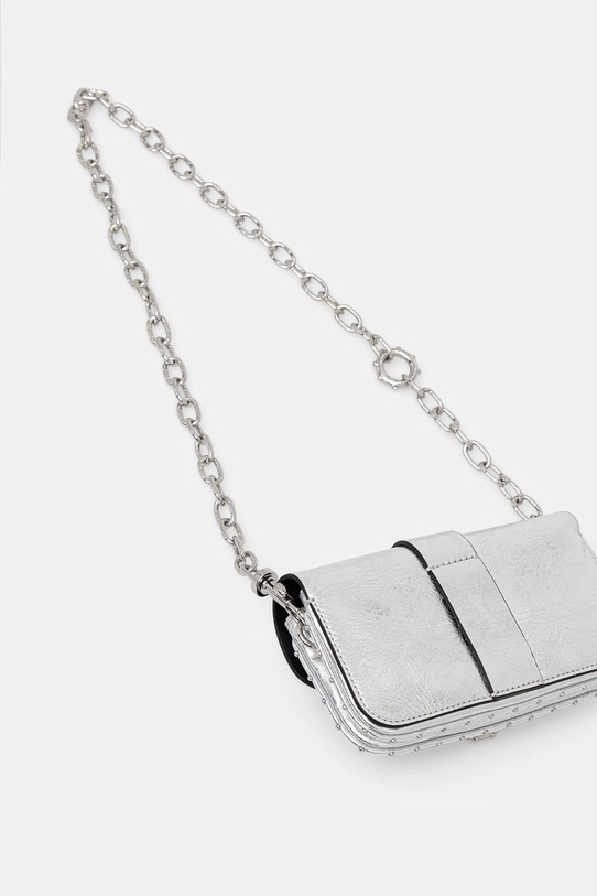 Accesorii ZADIG&VOLTAIRE poșetă de piele LWBA03973 argintiu