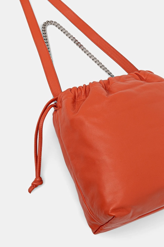 Accesorii ZADIG&VOLTAIRE poșetă de piele LWBA04016 portocaliu