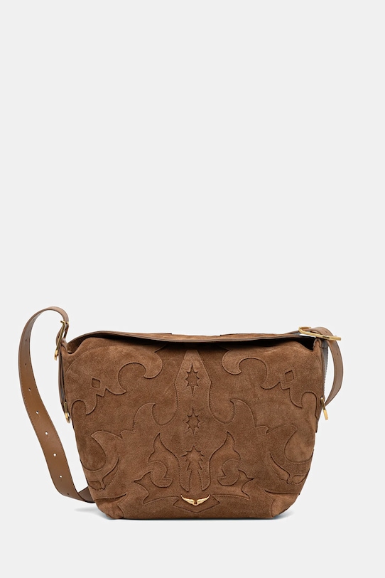 ZADIG&VOLTAIRE torebka zamszowa skóra zamszowa brązowy LWBA03924