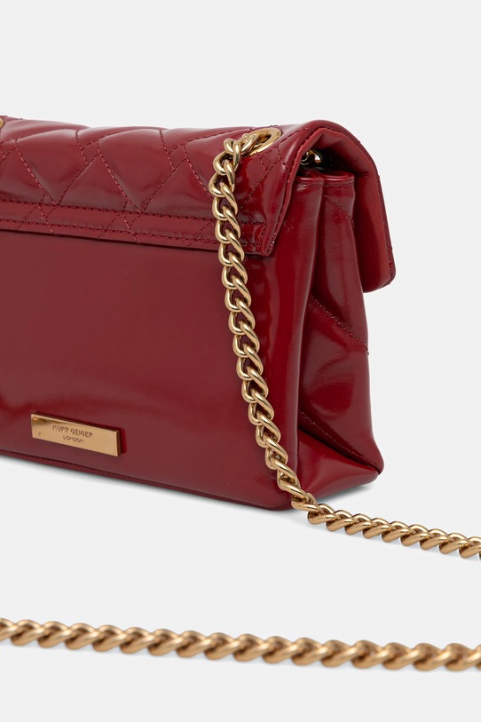 Akcesoria Kurt Geiger London torebka skórzana KENSINGTON 846350319 bordowy