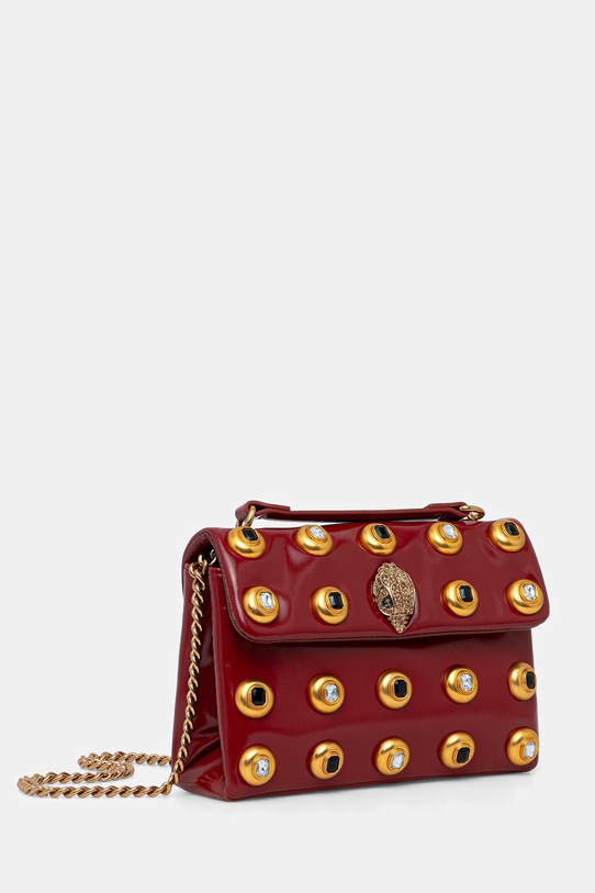 Kurt Geiger London torebka skórzana KENSINGTON 4700250319 bordowy AW25