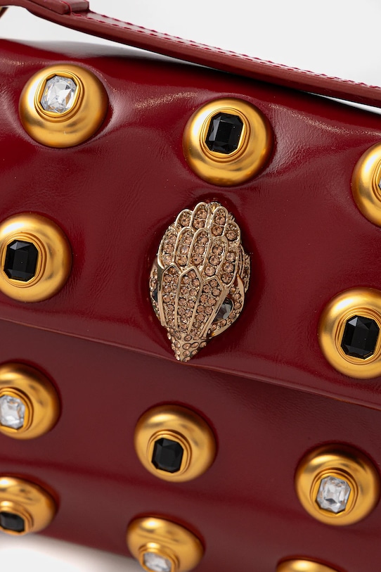 Akcesoria Kurt Geiger London torebka skórzana KENSINGTON 4700250319 bordowy