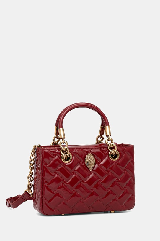 Kurt Geiger London geantă de piele KENSINGTON 4376850319 burgundia AW25