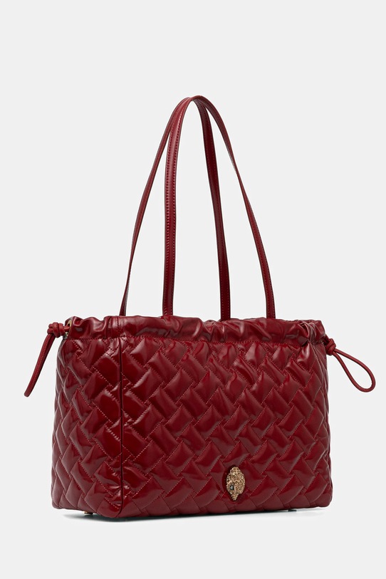 Kurt Geiger London torebka skórzana KENSINGTON 4370850319 bordowy AW25