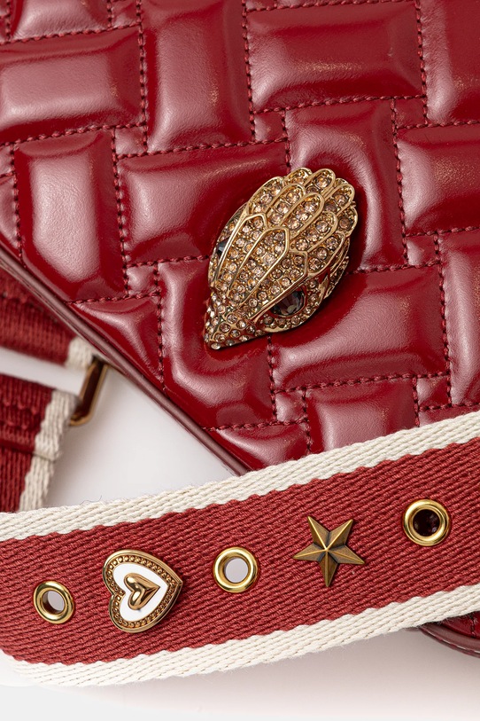 Kurt Geiger London poșetă de piele KENSINGTON burgundia 9078950319