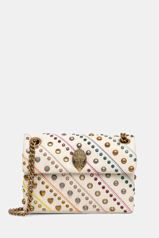 Kurt Geiger London torebka skórzana KENSINGTON nie mieści A4 beżowy 3582244109