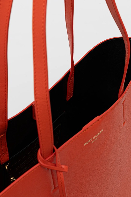 Kožená kabelka Kurt Geiger London oranžová 3601491109