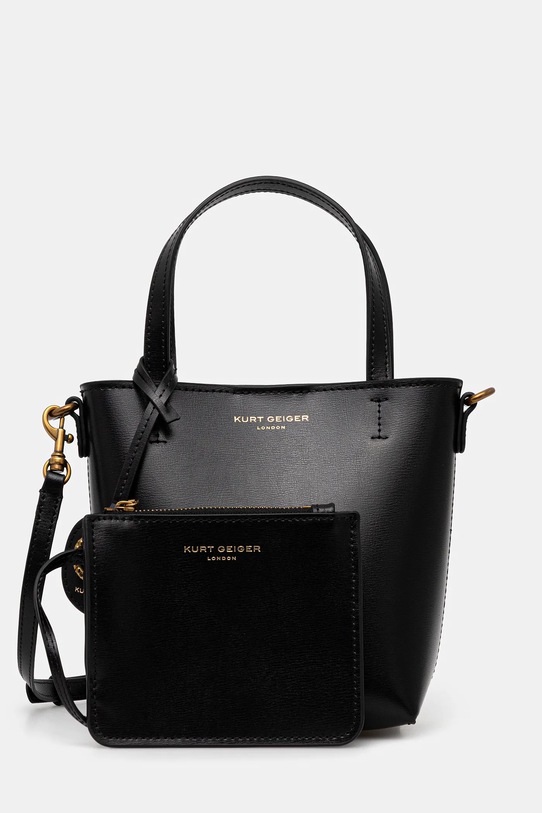 Kurt Geiger London poșetă de piele uni negru 4704800109