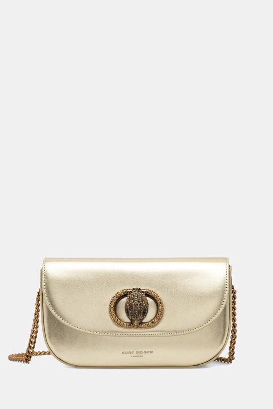 Kurt Geiger London torebka skórzana nie mieści A4 złoty 3591561109