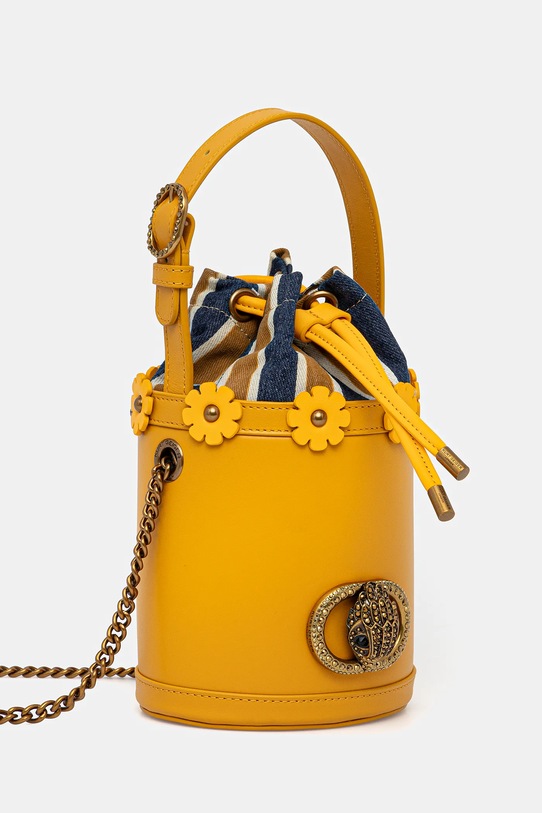 Kurt Geiger London torebka skórzana 4354794169 żółty AW25