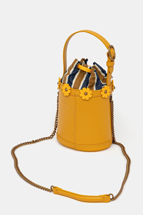 Akcesoria Kurt Geiger London torebka skórzana 4354794169 żółty
