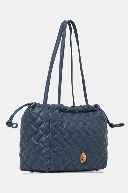 Kurt Geiger London torebka skórzana KENSINGTON 4370889109 granatowy AW25