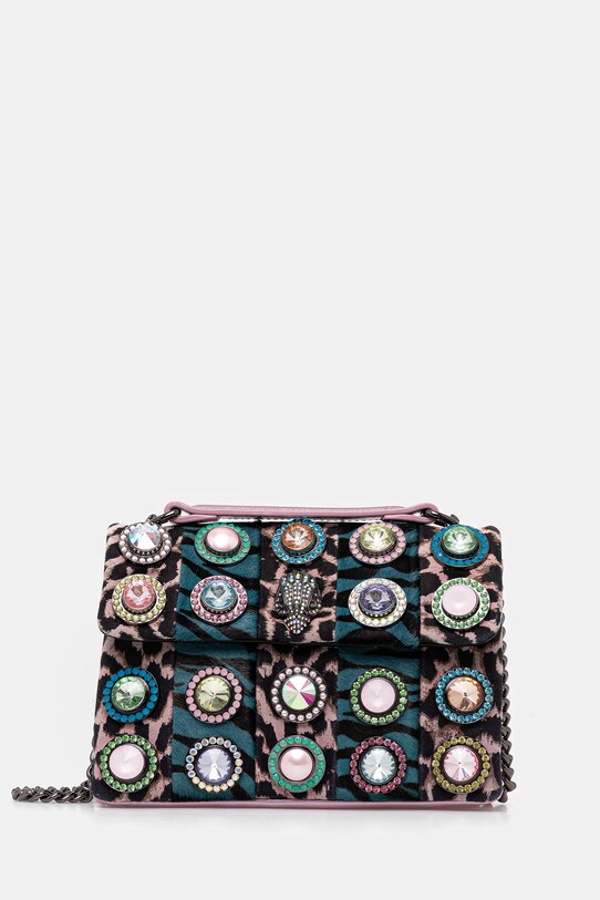 Kurt Geiger London torebka zamszowa KENSINGTON skóra zamszowa multicolor 4698489189