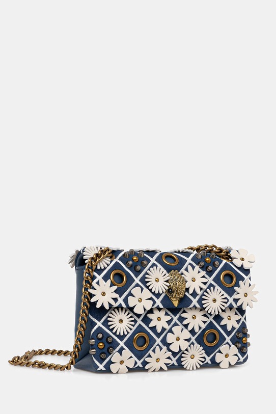 Kurt Geiger London torebka skórzana KENSINGTON 4696186109 granatowy AW25