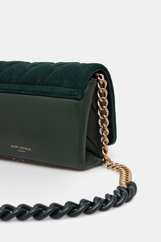Akcesoria Kurt Geiger London torebka skórzana KENSINGTON 9594571219 zielony
