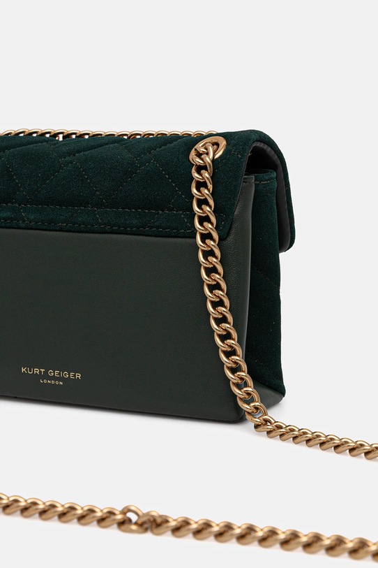 Akcesoria Kurt Geiger London torebka skórzana KENSINGTON 4372871219 zielony