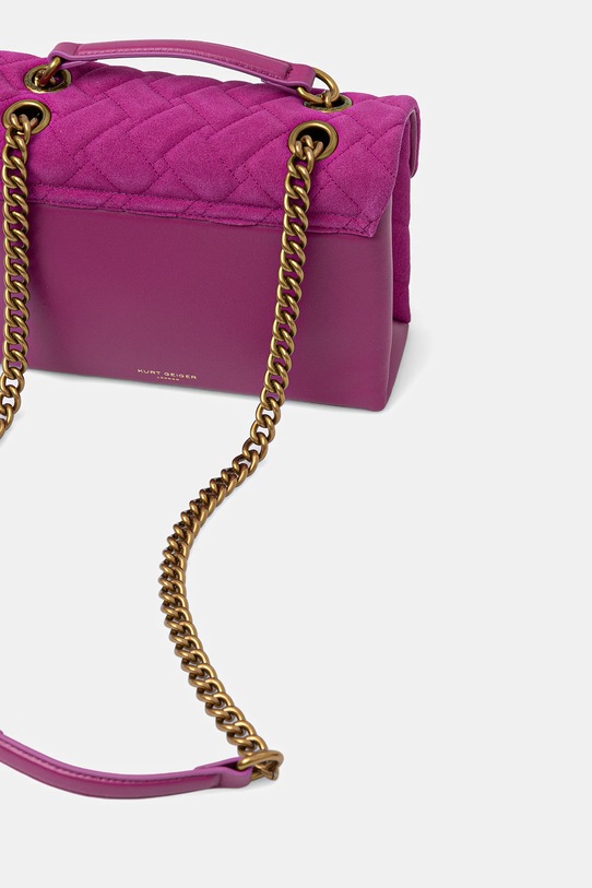 Akcesoria Kurt Geiger London torebka skórzana KENSINGTON 3586252219 różowy