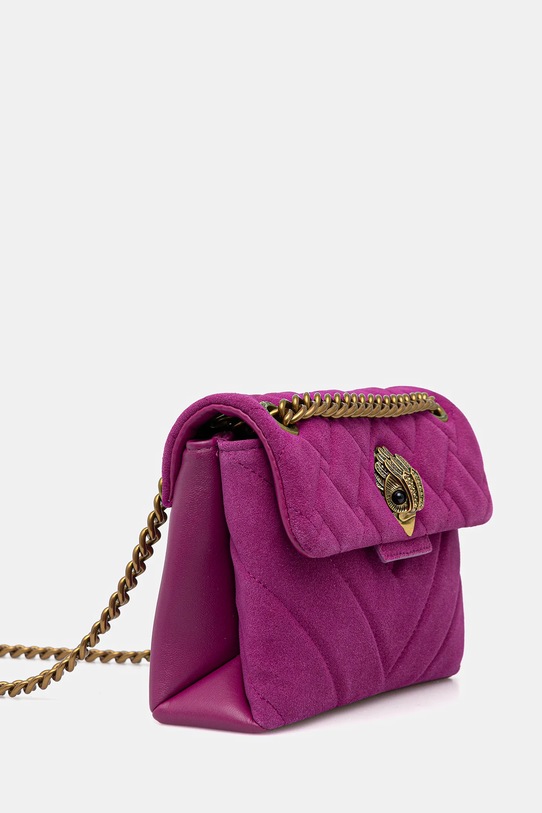 Kurt Geiger London torebka zamszowa KENSINGTON 4372852219 różowy AW25