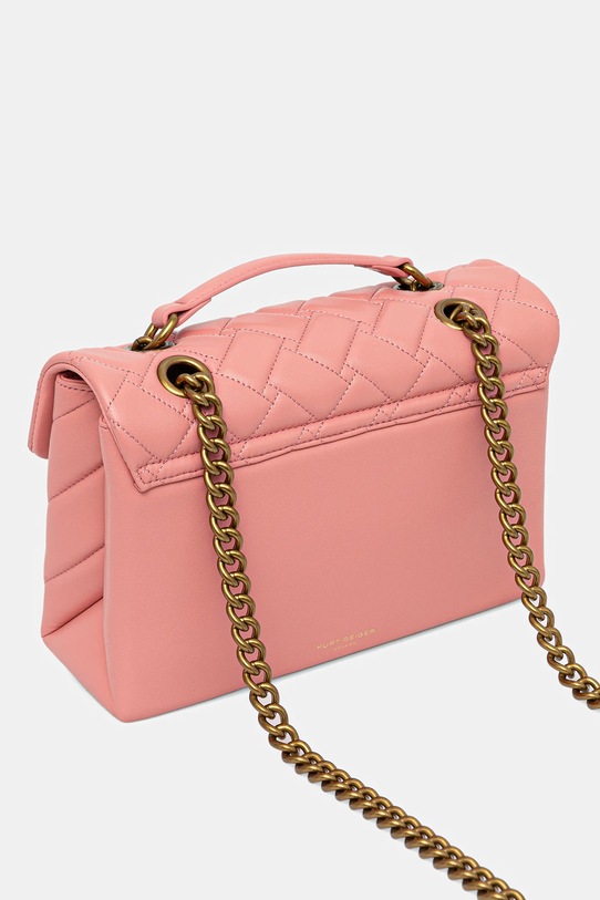 Akcesoria Kurt Geiger London torebka skórzana KENSINGTON 3586257109 pomarańczowy