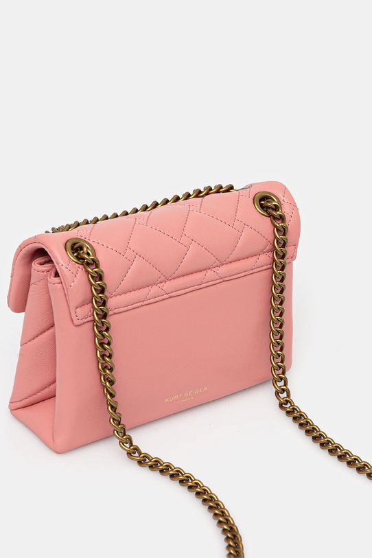 Akcesoria Kurt Geiger London torebka skórzana KENSINGTON 4372857109 pomarańczowy