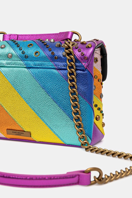 Akcesoria Kurt Geiger London torebka skórzana KENSINGTON 4701269109 niebieski
