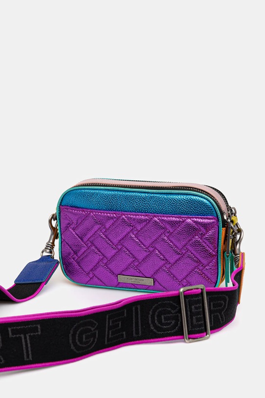 Akcesoria Kurt Geiger London torebka skórzana KENSINGTON 4684669109 różowy