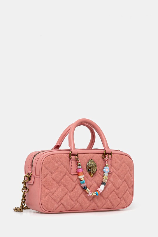 Kurt Geiger London torebka zamszowa KENSINGTON 3580957219 różowy AW25