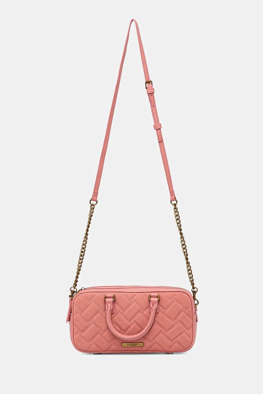 Akcesoria Kurt Geiger London torebka zamszowa KENSINGTON 3580957219 różowy