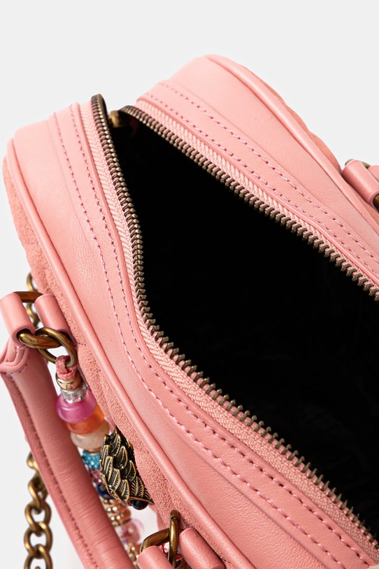 Kurt Geiger London torebka zamszowa KENSINGTON 3580957219 różowy
