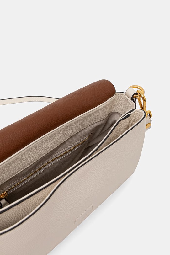 Coccinelle torebka skórzana BOHEME GRANA DOUBLE E1.M50.12.01.01 beżowy