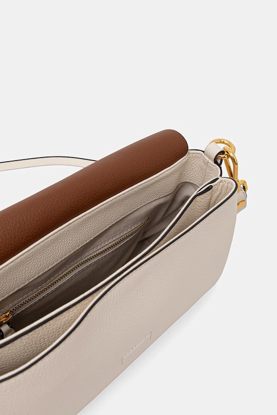 Coccinelle torebka skórzana BOHEME GRANA DOUBLE E1.M50.12.01.01 beżowy