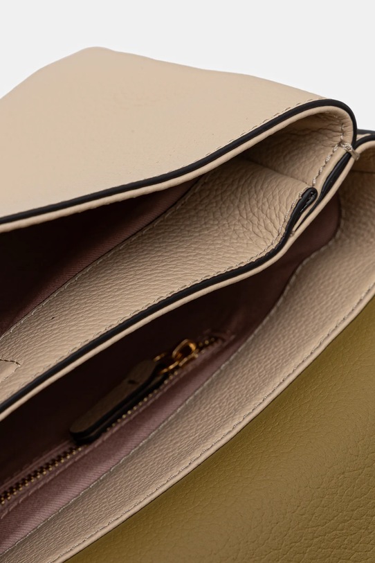 Coccinelle torebka skórzana BOHEME GRANA DOUBLE beżowy E1.M50.12.01.01