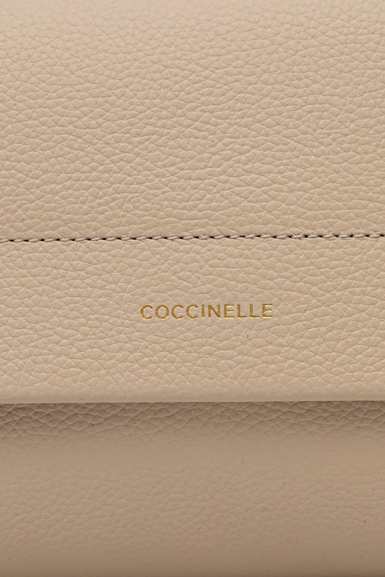 Coccinelle torebka skórzana BOHEME GRANA DOUBLE E1.M50.12.01.01 beżowy