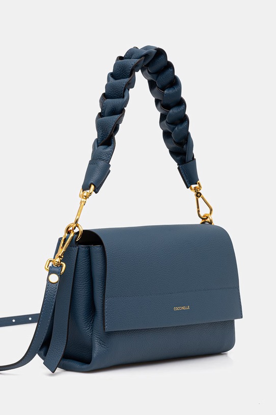 Coccinelle torebka skórzana BOHEME GRANA DOUBLE E1.M50.12.01.01 turkusowy SS26