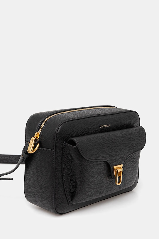 Coccinelle poșetă de piele COCCINELLE BEAT SOFT E1.MF6.15.06.01 negru AA00