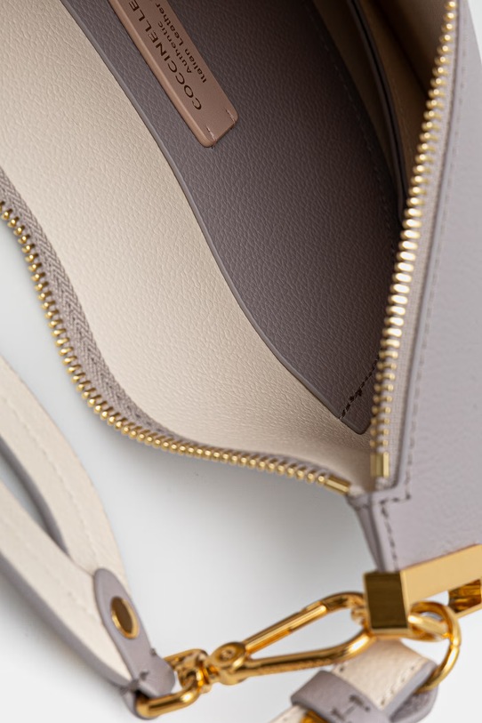 Kožená kabelka Coccinelle COCCINELLESUNUP E1.QKF.13.02.01 fialová