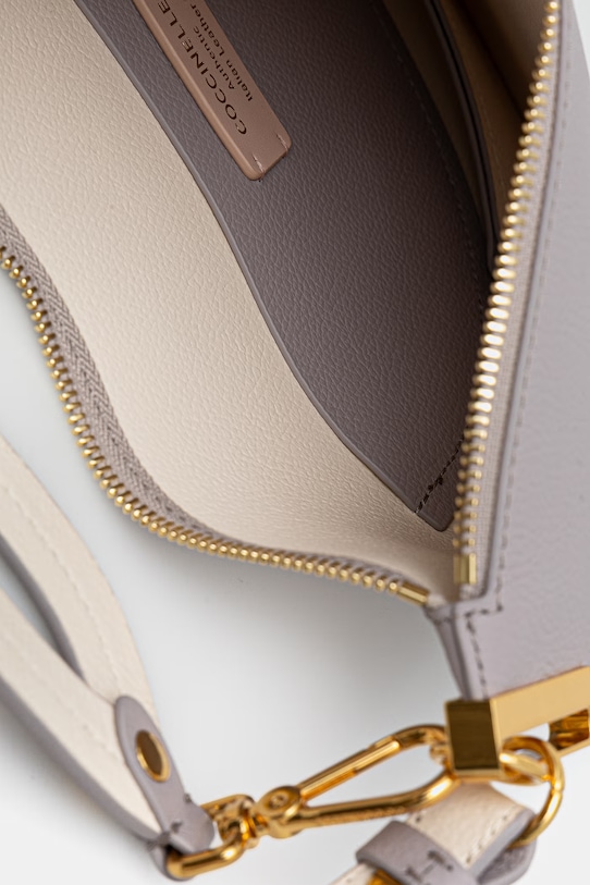 Kožená kabelka Coccinelle COCCINELLESUNUP E1.QKF.13.02.01 fialová