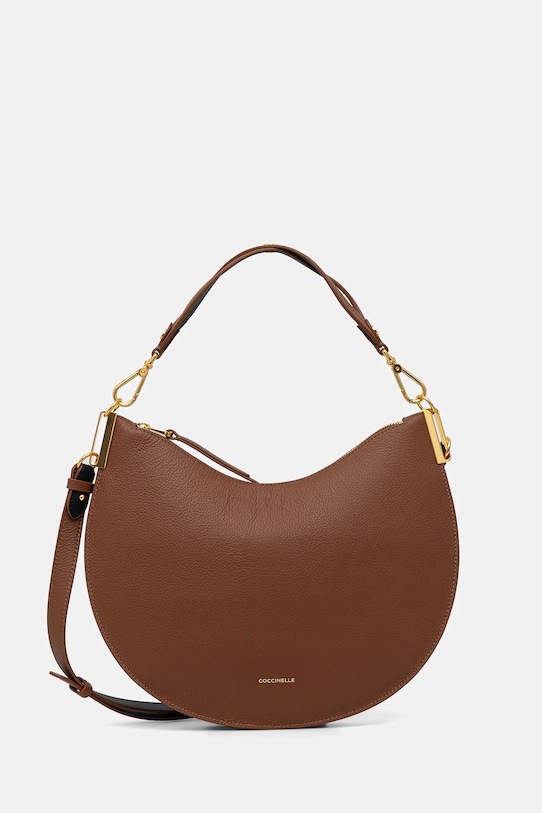 Coccinelle torebka skórzana COCCINELLESUNUP skóra licowa brązowy E1.QKF.13.02.01