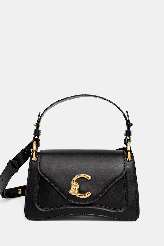 Kožená kabelka Coccinelle COCCINELLE C-ME CALF přírodní kůže černá E1.SSK.18.04.01